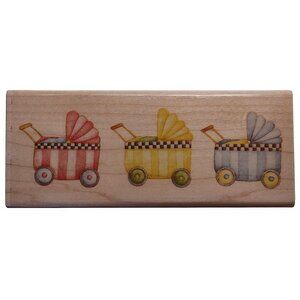 Debbie Mumm Baby Carriage Rubber Stamp By Inkadinkado